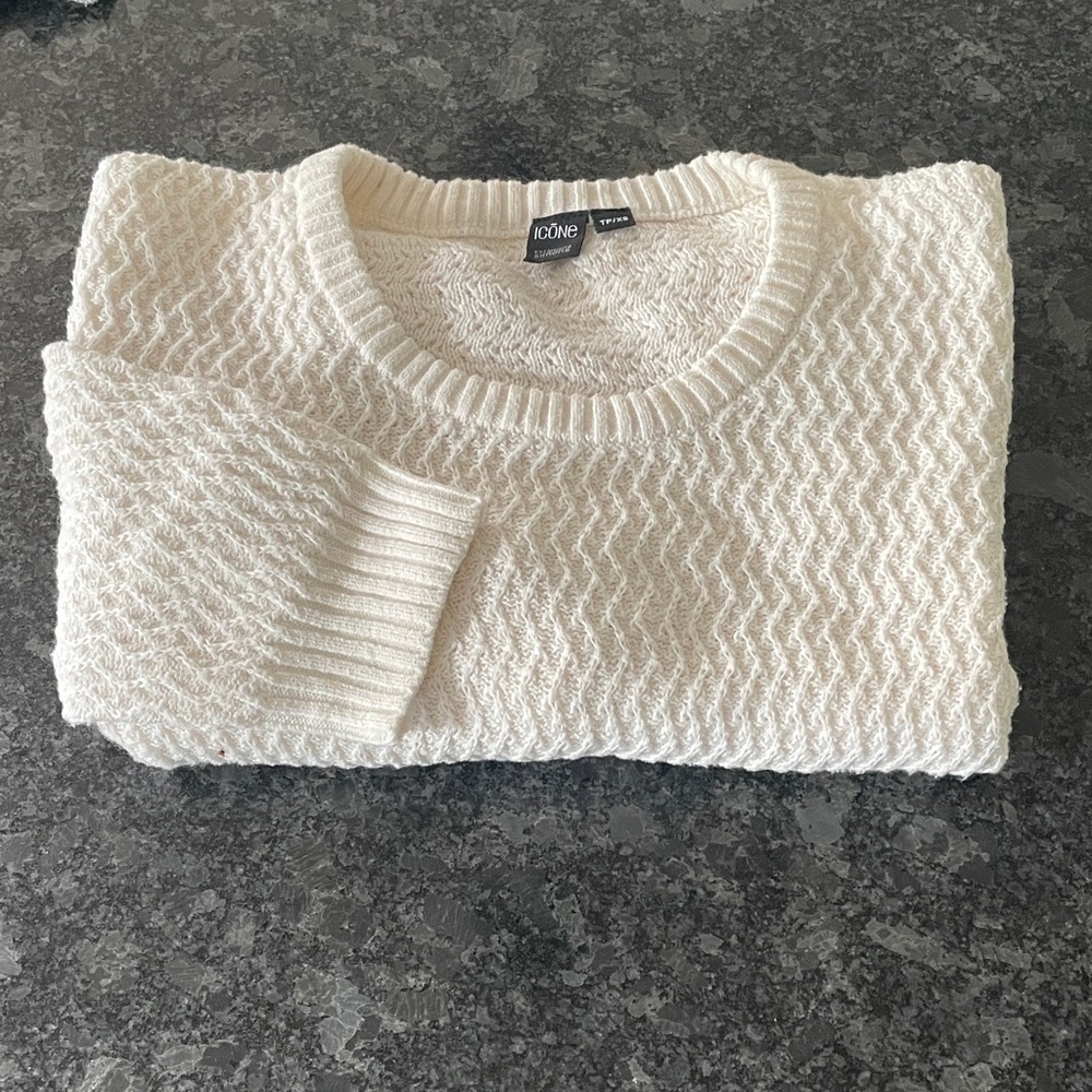 Simons Cream Crew Neck Sweater